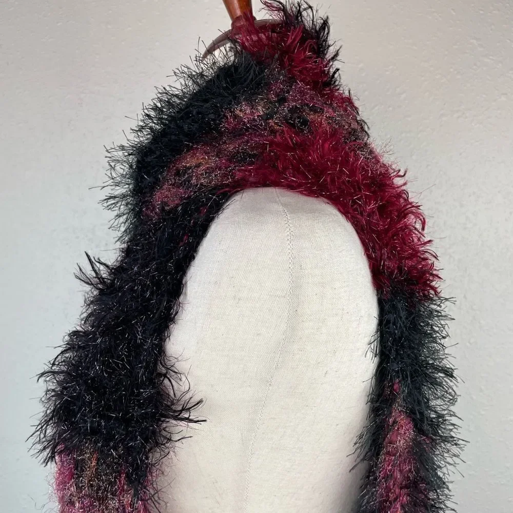 Red and Black Fabulous Scarf EUC